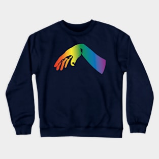 Gay Hand Rainbow Version Pride Crewneck Sweatshirt